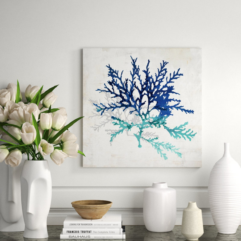 Cerulean Coral I Print by Sofia Fox, 47" H x 47" W, Outdoor