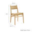 Ensemble de 2 chaises d'appoint en corde et bois Wynn-104318065