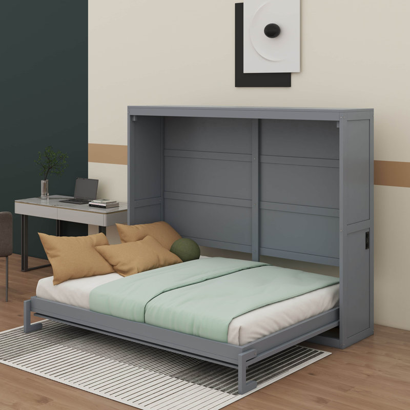 Grand lit escamotable mural, Gris