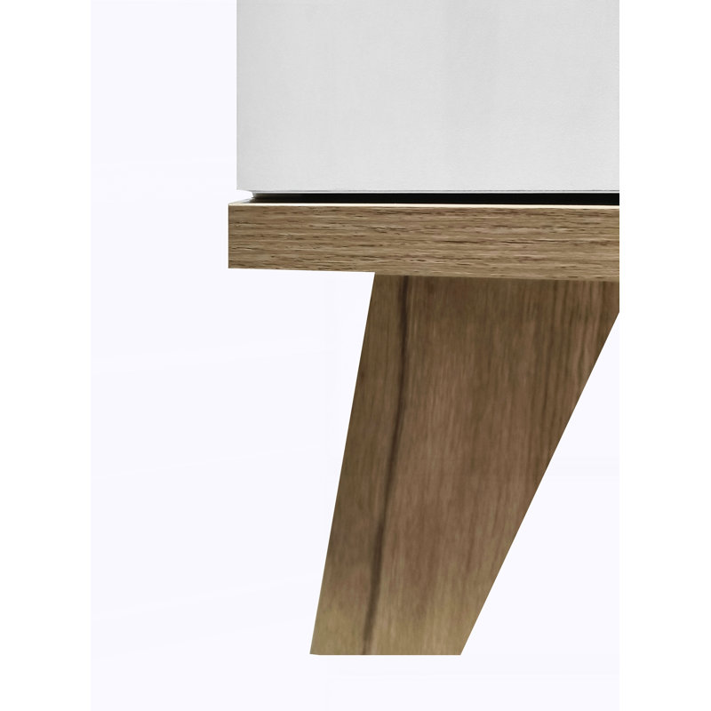 Commode 3 tiroirs, armoire minimaliste blanche pour le salon de la chambre à coucher