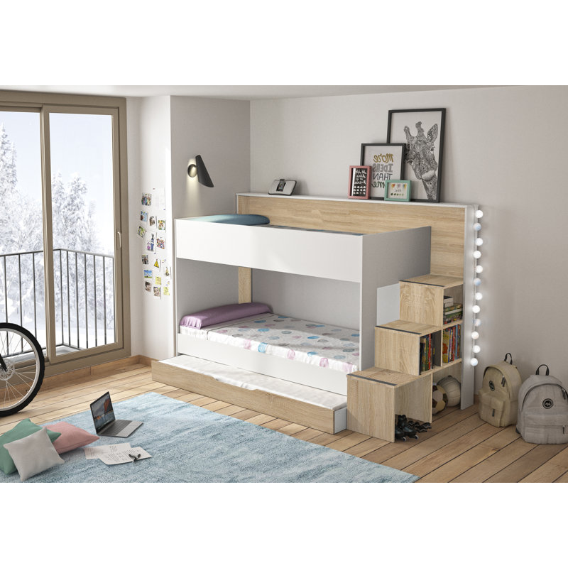 Imogen European Single Bed with Drawers and Shelves