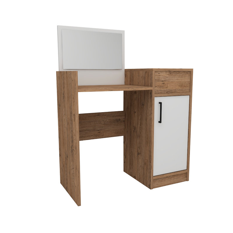 Altoria Dressing Table with Mirror, Atlantic Pine/White