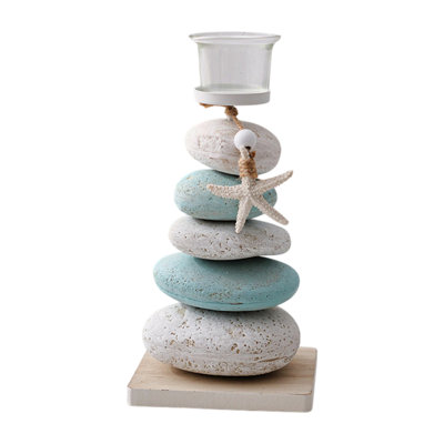 Bougeoirs de style méditerranéen ornements artisanaux, présentoirs de table en bois, cadeaux d'anniversaire