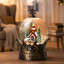 Lanterne en forme de boule à neige illuminée avec couronne musicale d'églises - Paillettes d'eau tourbillonnantes, USB / à piles, décor et cadeau