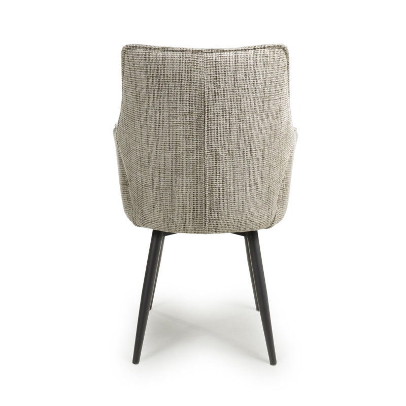 Baltimore Tweed Swivel Dining Chair, Light Grey