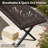 6-Seat Outdoor Patio Dining Set, Wood Table & Wicker Chairs with Bench and Umbrella Hole