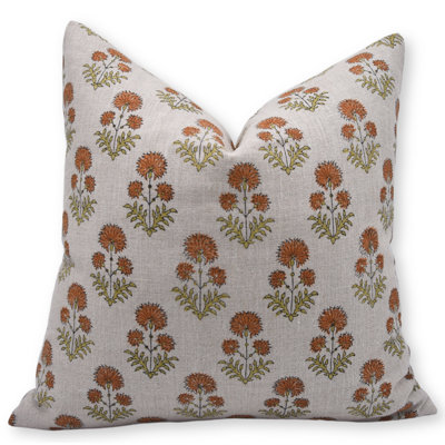 Housse de coussin à motif floral fait à la main Fabividine