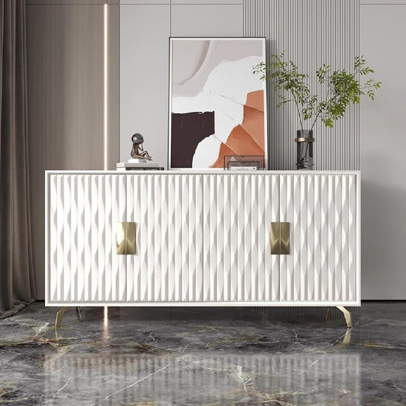 Simple White Sideboard, 31.5" H x 55.12" W x 15.75" D