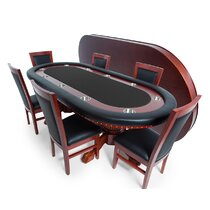 96 Knight #70 Plus Poker Table with Racetrack Diamond Speed Cloth Cup  Holders