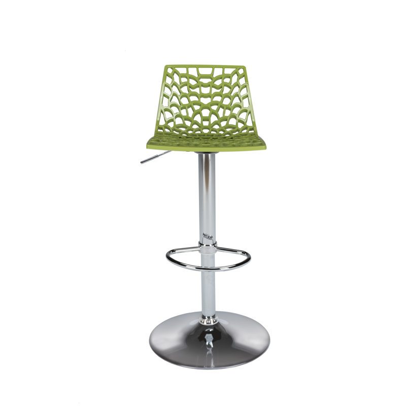 Spider Height Adjustable Swivel Bar Stool, Green