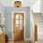 Rattan LED Semi Flush Mount