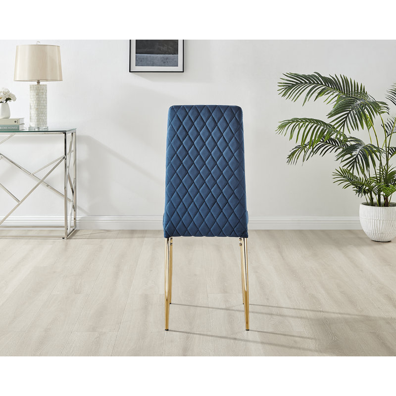 4 - Person Dining Set, Navy/Gold