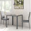 Table de cuisine rectangulaire en verre avec chaises, ensemble pour 2-1268954766