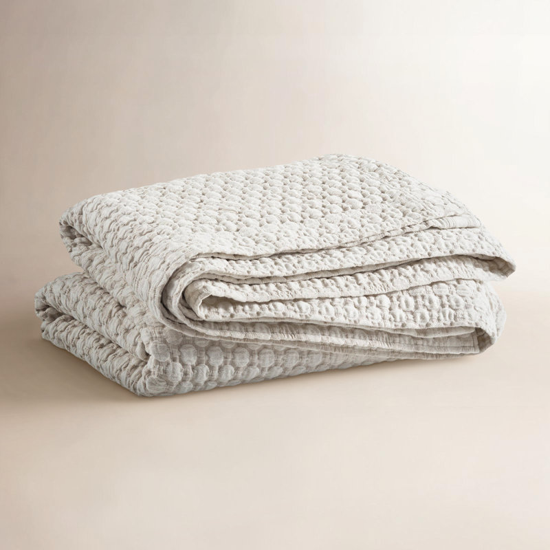 Lodi Matelasse Coverlet, King Coverlet, Sand