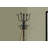 Coat Rack, Hall Tree, Free Standing, 8 Hooks, Entryway, 74"h, Bedroom, Black Metal, Transitional