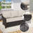 Rattan 75“Armrest Couch Sofa-1409943632