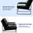 Upholstered Modern Accent Chair with Metal Frame-1657478156