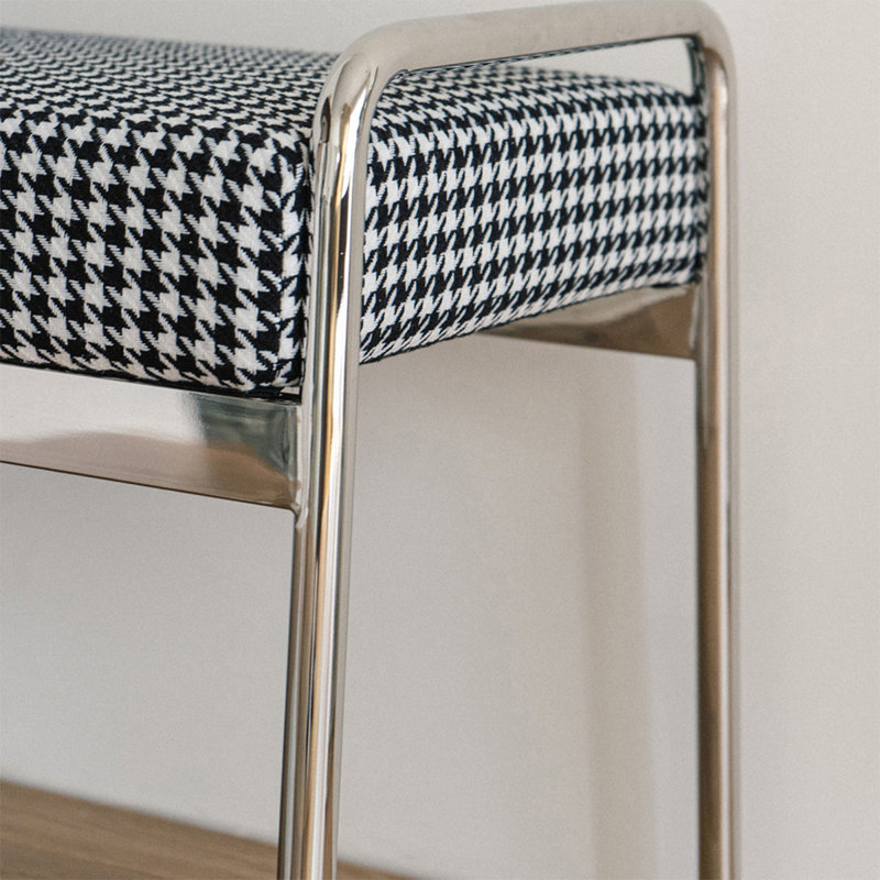 Banc de vestiaire en acier inoxydable robuste, H 15,75 po x l 39,37 po x P 15,75 po