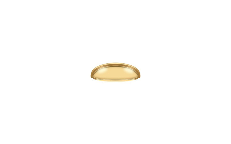 Cup / Bin Pull, PVD Polished Brass