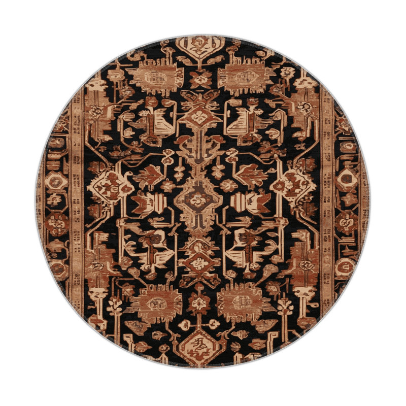 Turkish Brown Indoor and Outdoor Area Rug, Rectangle 3' x 5'