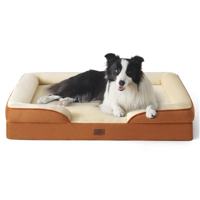 Lit orthopédique pour chien, canapé-lit lavable imperméable avec housse amovible, base antidérapante pour chiens de grande et moyenne taille