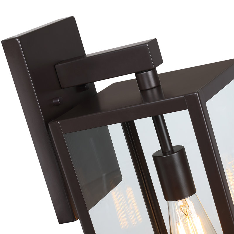 Lanterne murale d'extérieur 1 lumière Tornillo, H 21 po x l 7 po x P 8,47 po, Bronze huilé, bronze