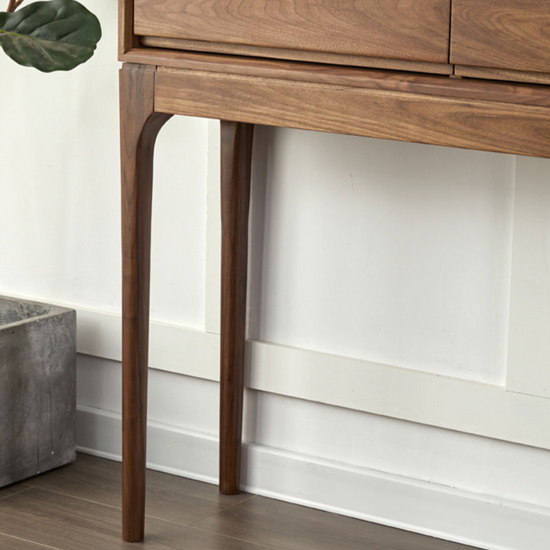 console marron de style chinois rétro simple, H 35,4 po x l 39,4 po x P 13,8 po