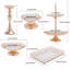 Ingetrud 7Pcs Metal Crystal Wedding Dessert Cake Display Stands