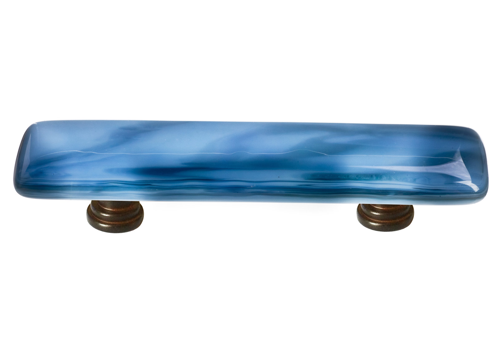 Cirrus Bar Cabinet Pull, Oil Rubbed Bronze, Marine Blue