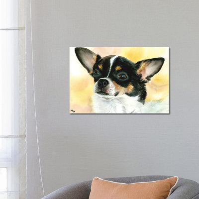 Chi Chi - Chihuahua Dog by Judith Stein - Wrapped Canvas Painting