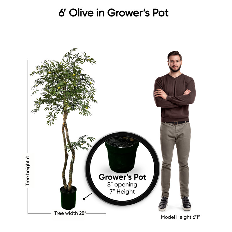 Handmade Artificial  Olive Tree with Real Wood