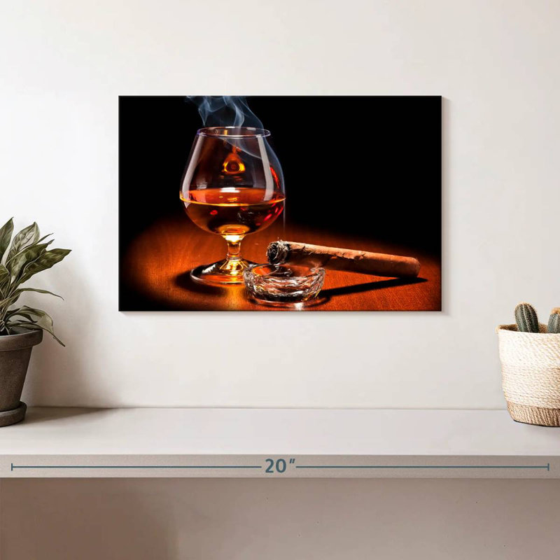 Yarlin Cigar And Cognac Drinks, 8" H x 12" W
