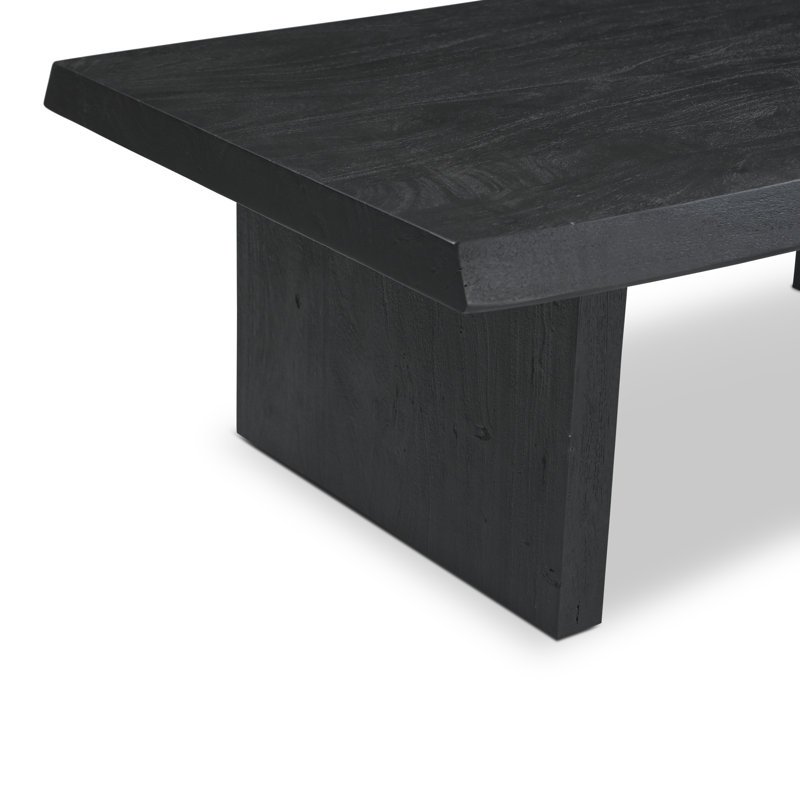 Table basse en bois massif Colin, Ébène