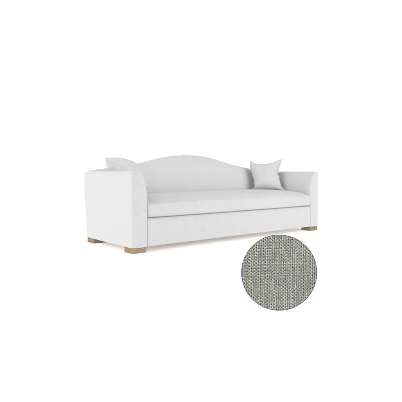Horatio Camelback Taper Curved-Arm Sofa, 33" H x 96" W x 36" D, Weathered, Plush Velvet Blush