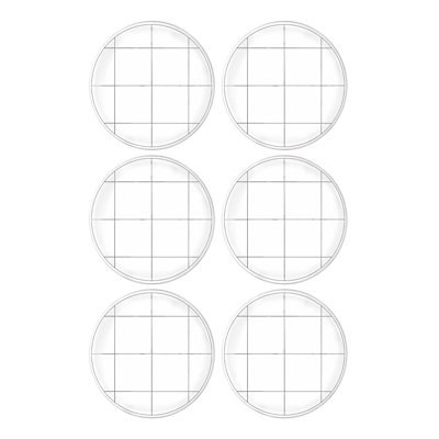 Ensemble de service à gâteaux élégant (6 pièces), céramique blanche, 10,2 po x 10,2 po | 100% céramique durable | Parfait pour les fêtes et les célébrations, design élégant pour gâteaux, tartes et desserts, facile à nettoyer et à servir