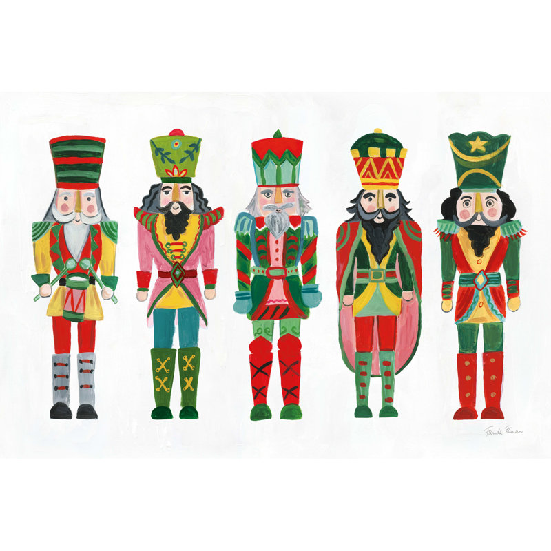 «Holiday Nutcrackers I» par - Impression sur toile tendue, L 18 po x H 12 po