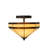 Zellmer Glass Semi Flush Mount