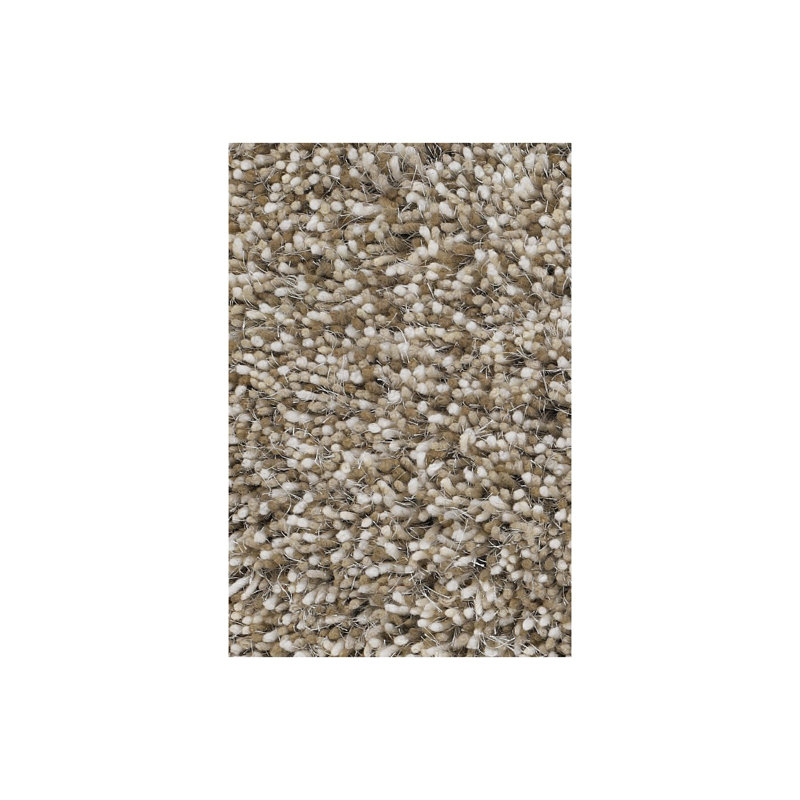 Tapis en laine et polyester tissés à la main Avile, Rectangle 7 pi 9 po x 10 pi 6 po, Beige, brun, blanc