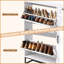 25-Pair White Shoe Storage Cabinet – Two Flip-Down Drawers, Side Cabinet & Hooks