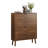 Medieval Modern Independent Shoe Cabinet, 31.5-inch Walnut Shoe Storage Cabinet, Fence Shoe Cabinet with 2 Flip Drawers
