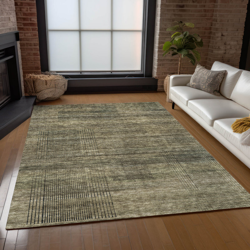Tapis intérieur / extérieur Malchow avec envers antidérapant, Rectangle 9 pi x 12 pi