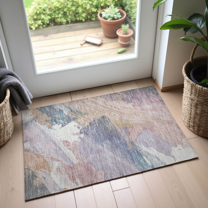 Premium Machine Washable Elize AMF1511 Modern Rug, Rectangle 1'8" x 2'6"
