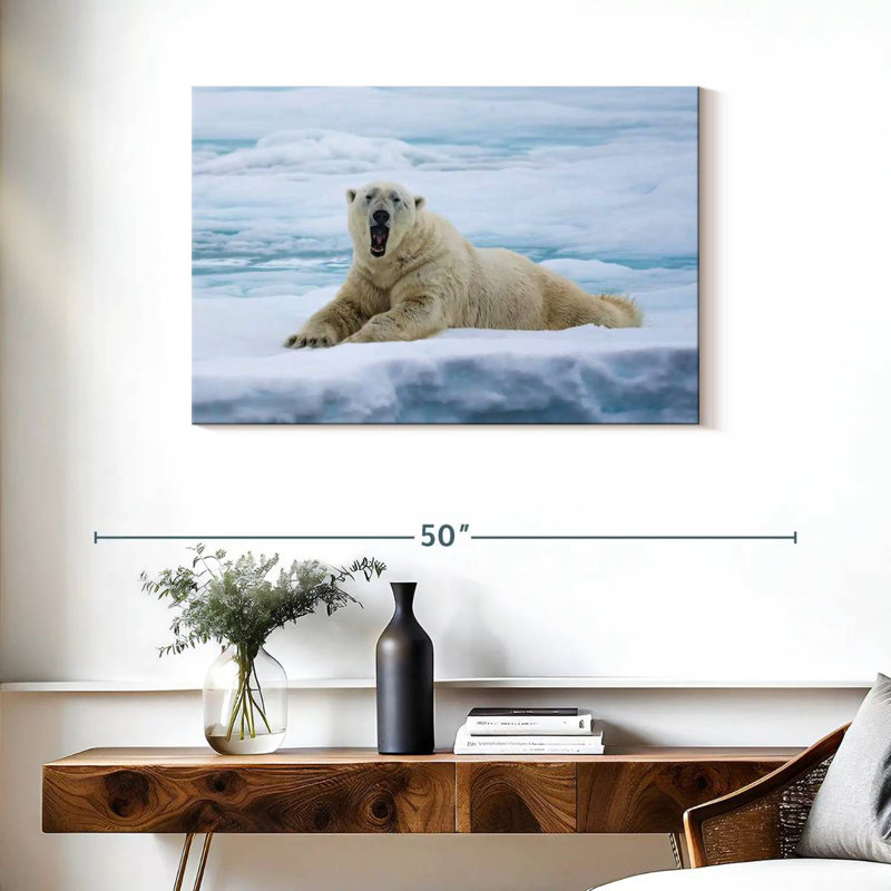 L'ours polaire se réveille, H 24 po x l 36 po