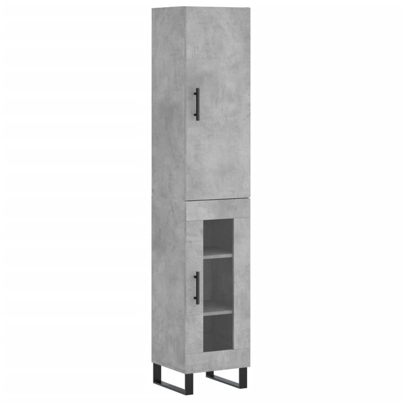 34cm Sideboard, Concrete Grey