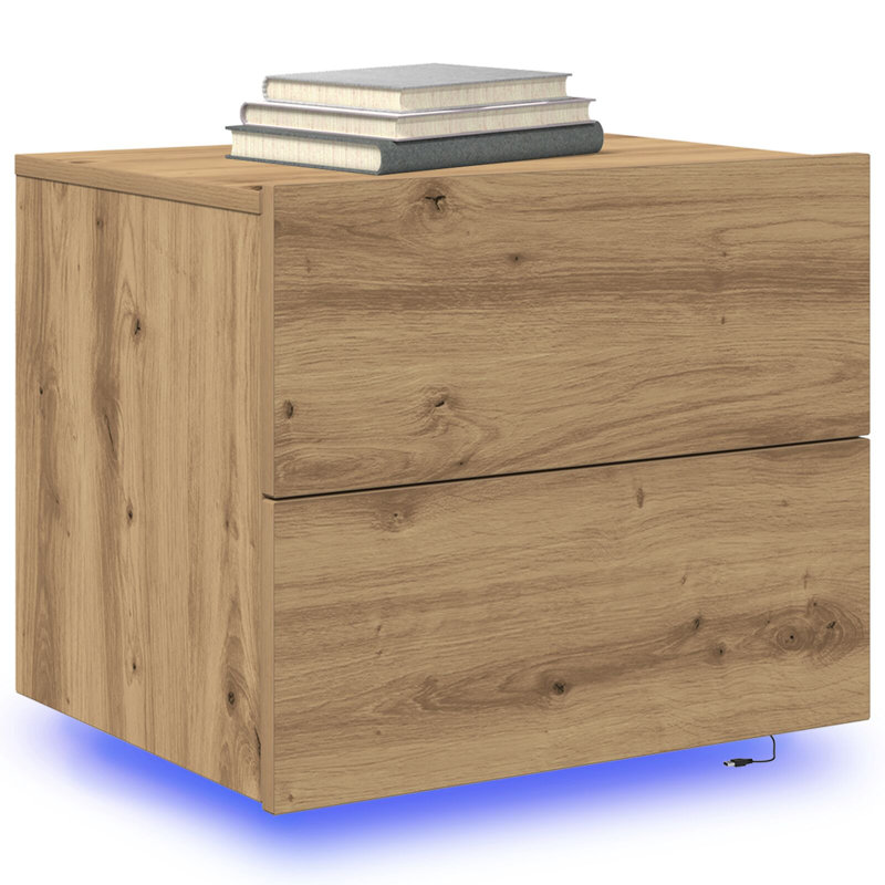50cm W Solid Wood Bedside Table