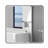 Arloine Metal Beveled Bathroom Vanity Mirror Rounded Wall Mirror -1897459985