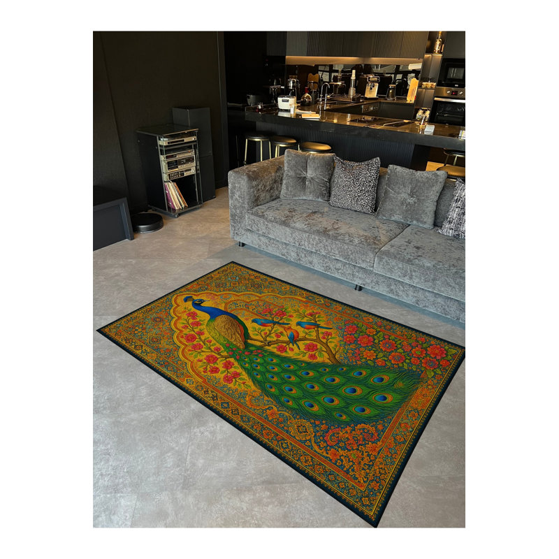 Tapis gris tissé Mosso, 4'11" x 7'7"