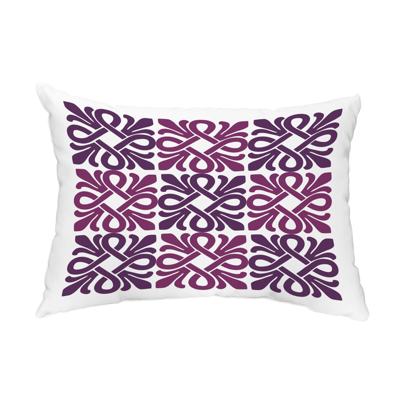  Housse et insert de coussin rectangulaire d'extérieur Tiki, Violet
