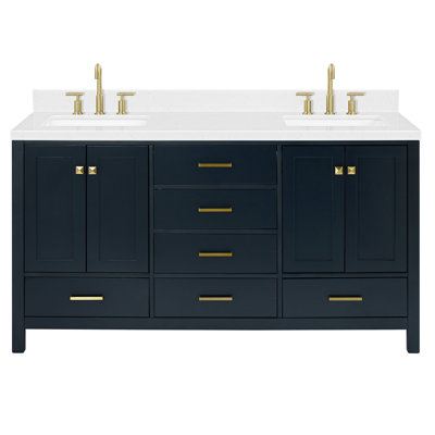  Meuble-lavabo double 66,25 po avec comptoir
