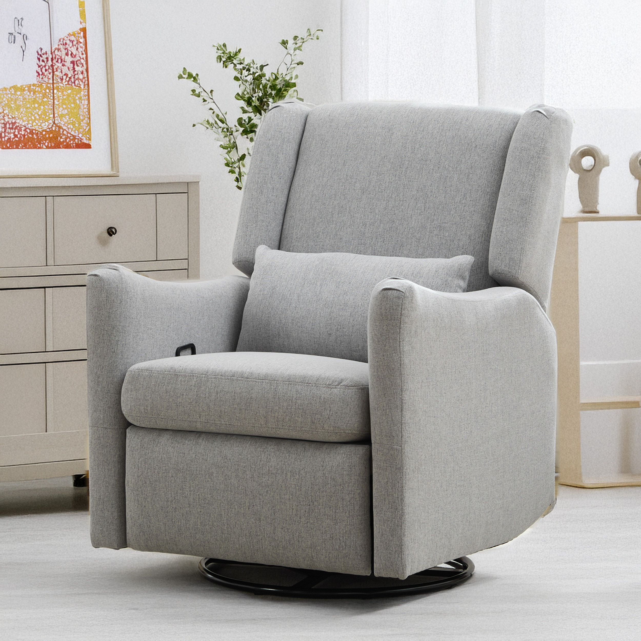 Lark Manor™ Wingback Swivel Rocker Florela Chair | Wayfair